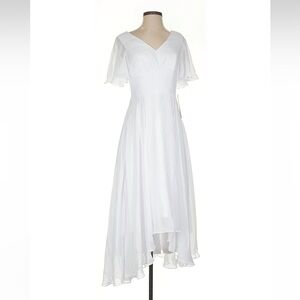 White Simple Wedding Dress Size 4